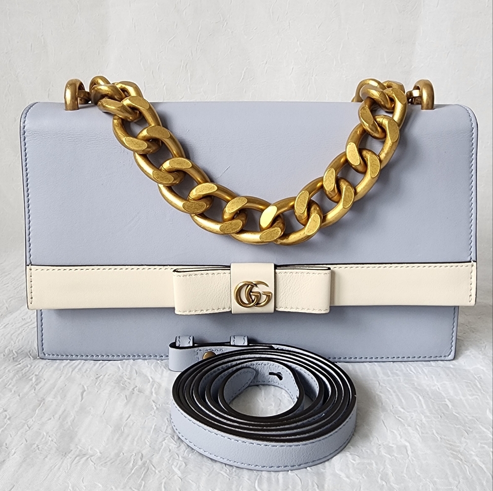 Auth LMTD Gucci Marmont Ribbon Shoulder Bag